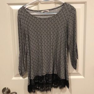 ¾ length Sleeve top